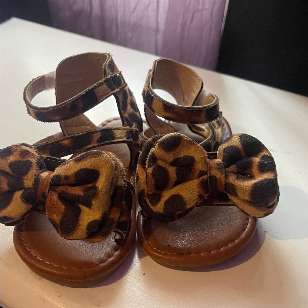 Leopard Print Kids Sandals
